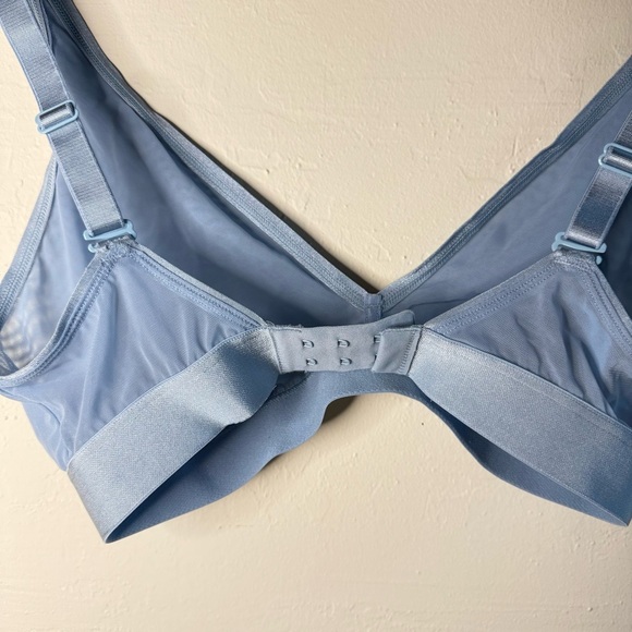 Parade Silky Mesh Plunge Bralette Light Blue Size 1 - Picture 5 of 7
